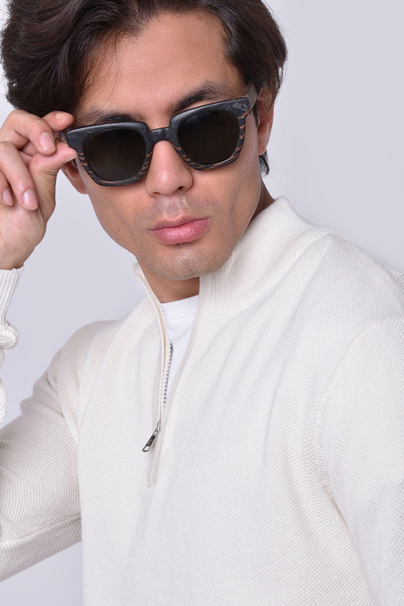 پلیور بافت نیم زیپ