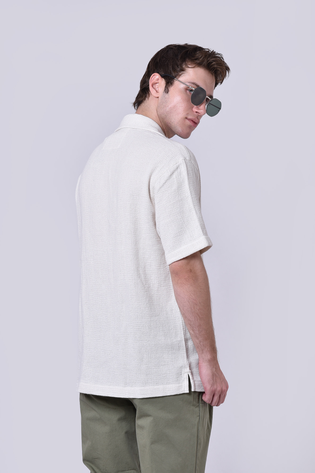 پیراهن آستین کوتاه کنفی