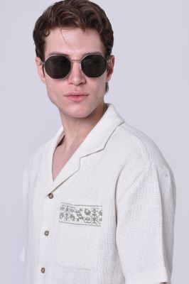 پیراهن آستین کوتاه کنفی