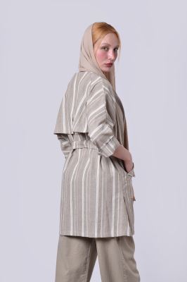 مانتو غیر رسمی راه راه