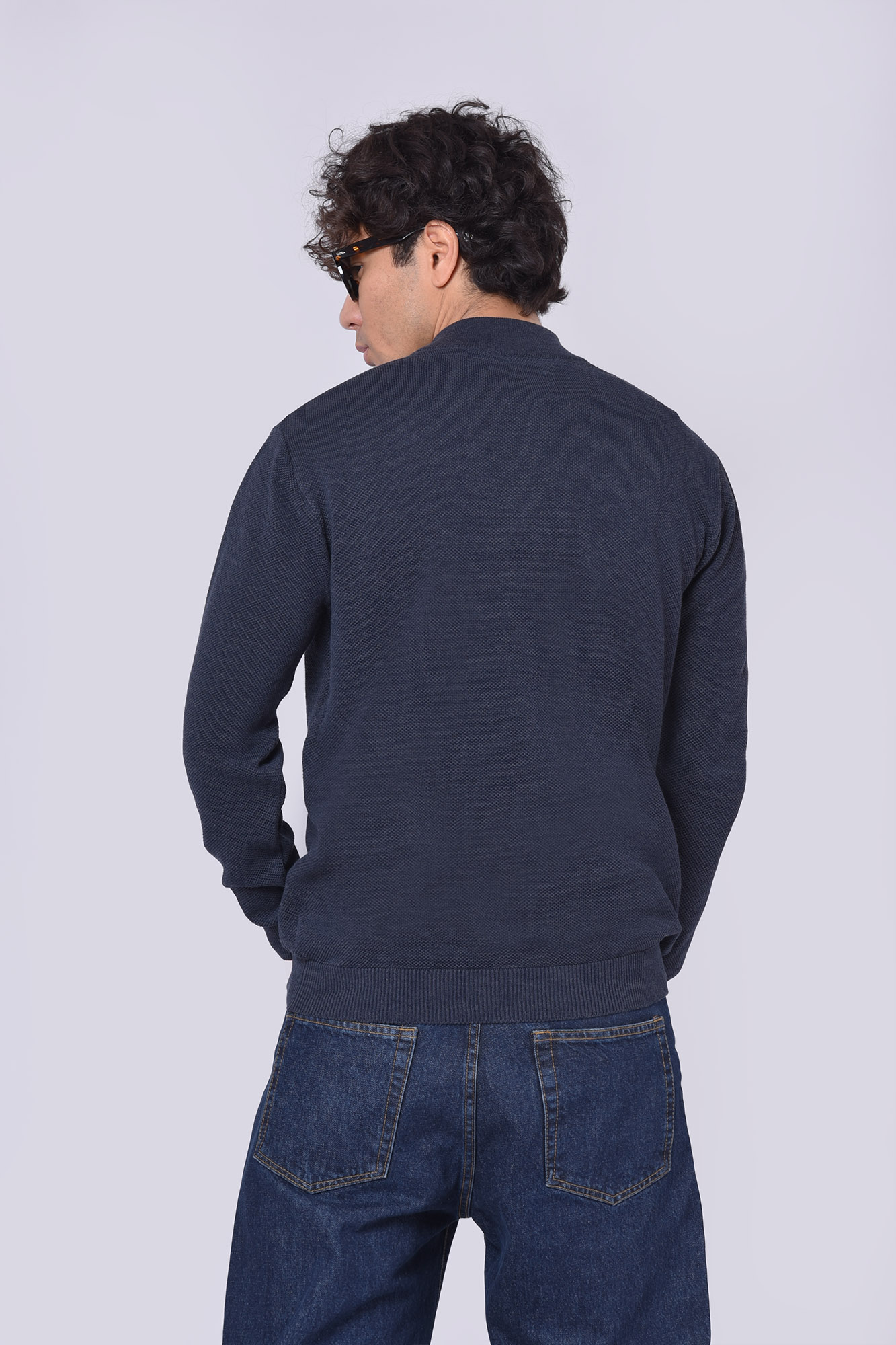 پلیور بافت نیم زیپ