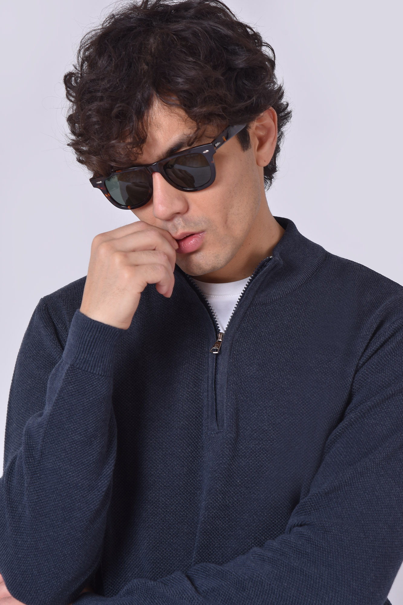 پلیور بافت نیم زیپ