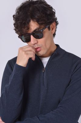 پلیور بافت نیم زیپ