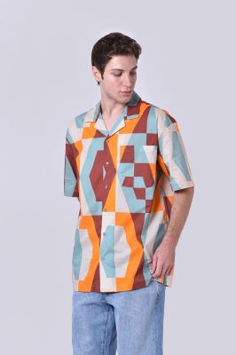 پیراهن آستین کوتاه طرحدار