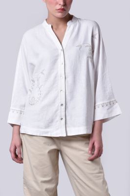 شومیز آستین بلند گلدوزی