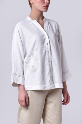 شومیز آستین بلند گلدوزی