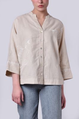 شومیز آستین بلند گلدوزی