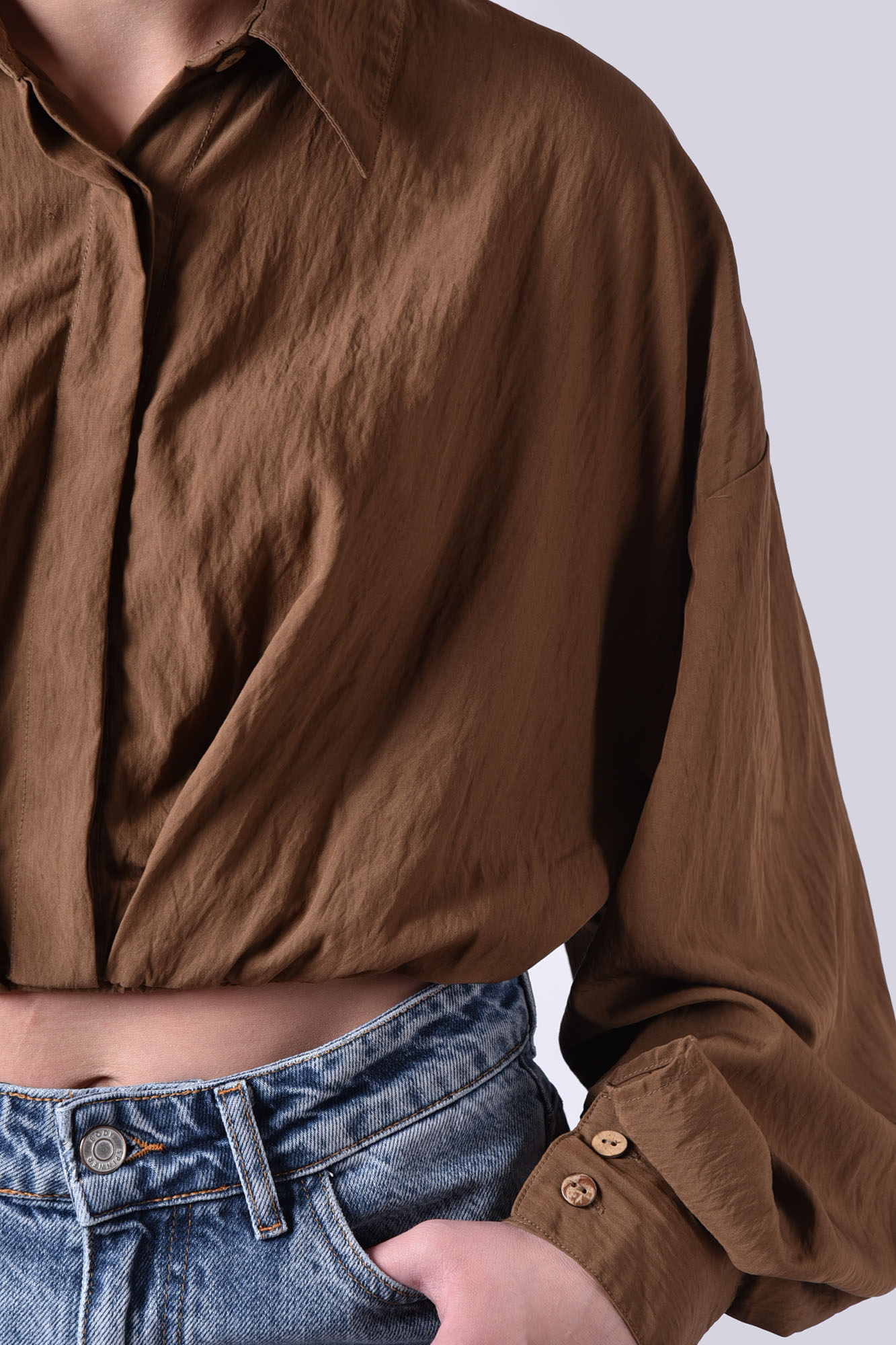 بلوز آستین بلند ساده