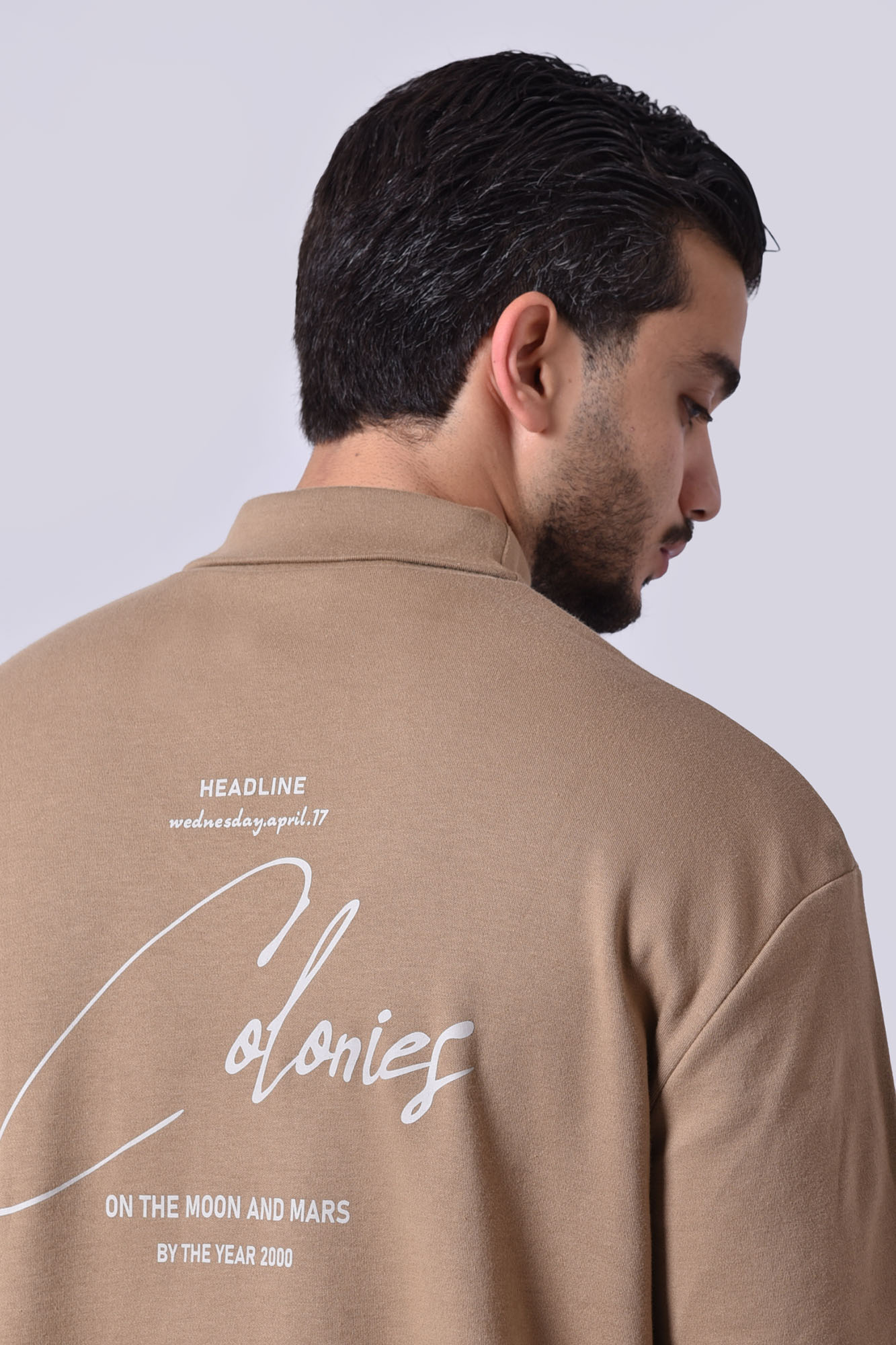 تیشرت آستین بلند یقه اسکی چاپی