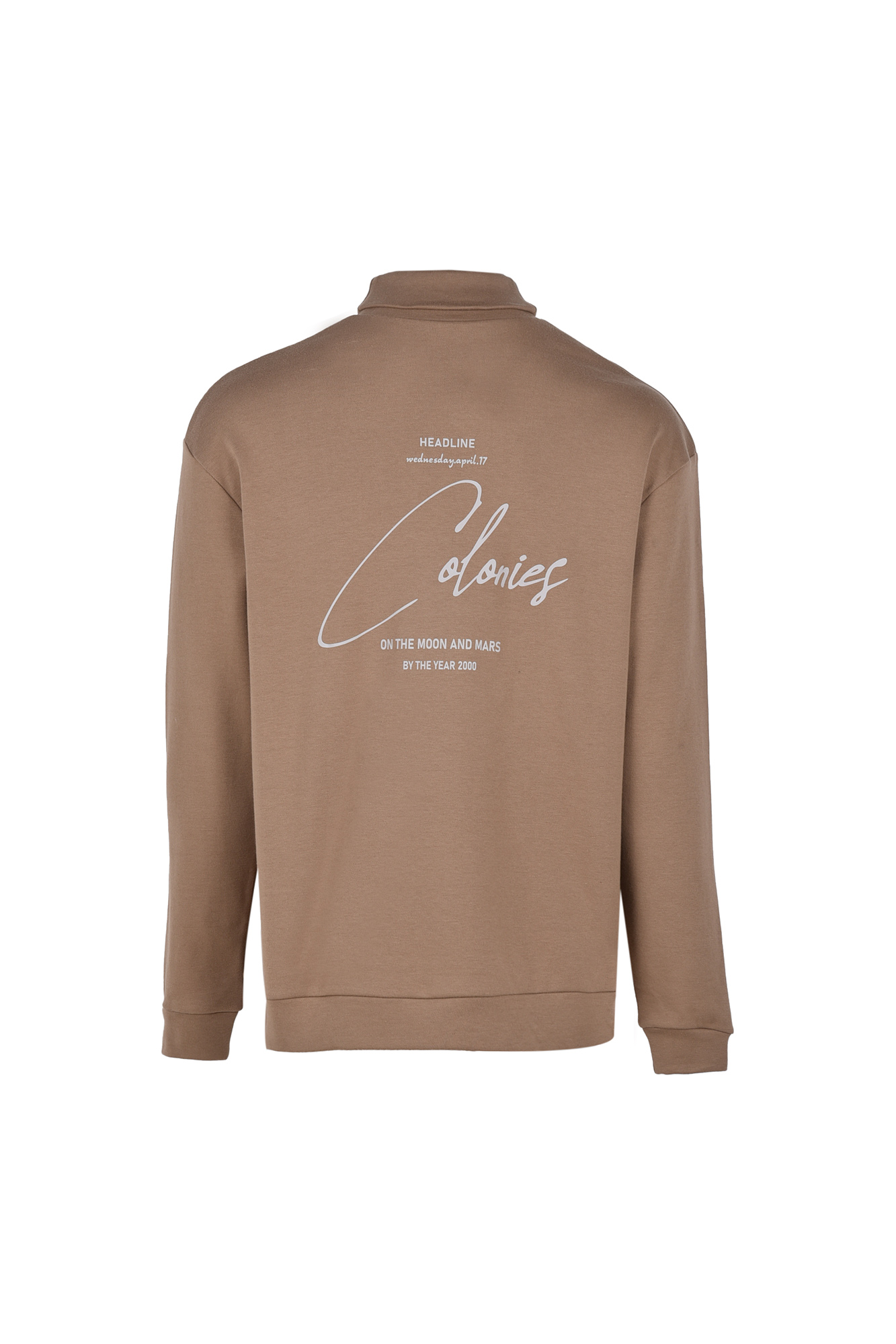 تیشرت آستین بلند یقه اسکی چاپی