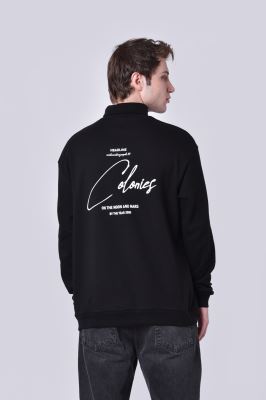 تیشرت آستین بلند یقه اسکی چاپی