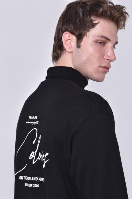 تیشرت آستین بلند یقه اسکی چاپی