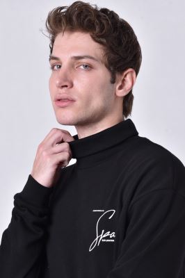 تیشرت آستین بلند یقه اسکی چاپی