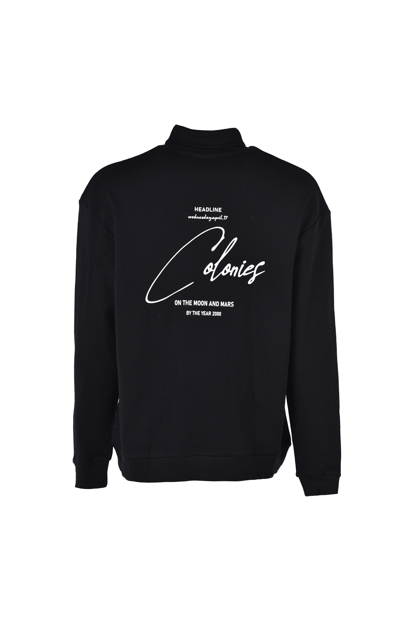 تیشرت آستین بلند یقه اسکی چاپی