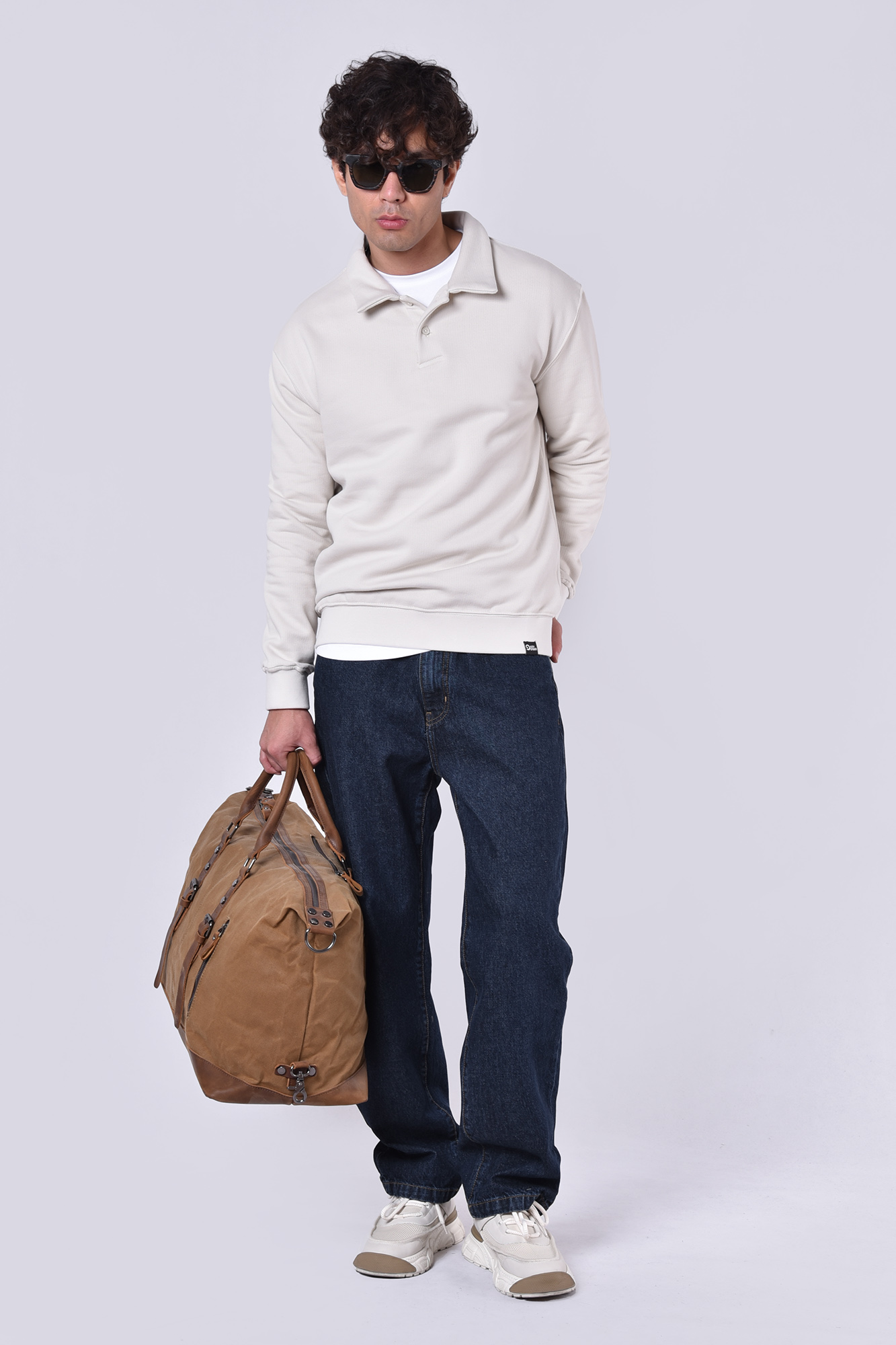 پولوشرت آستین بلند ساده