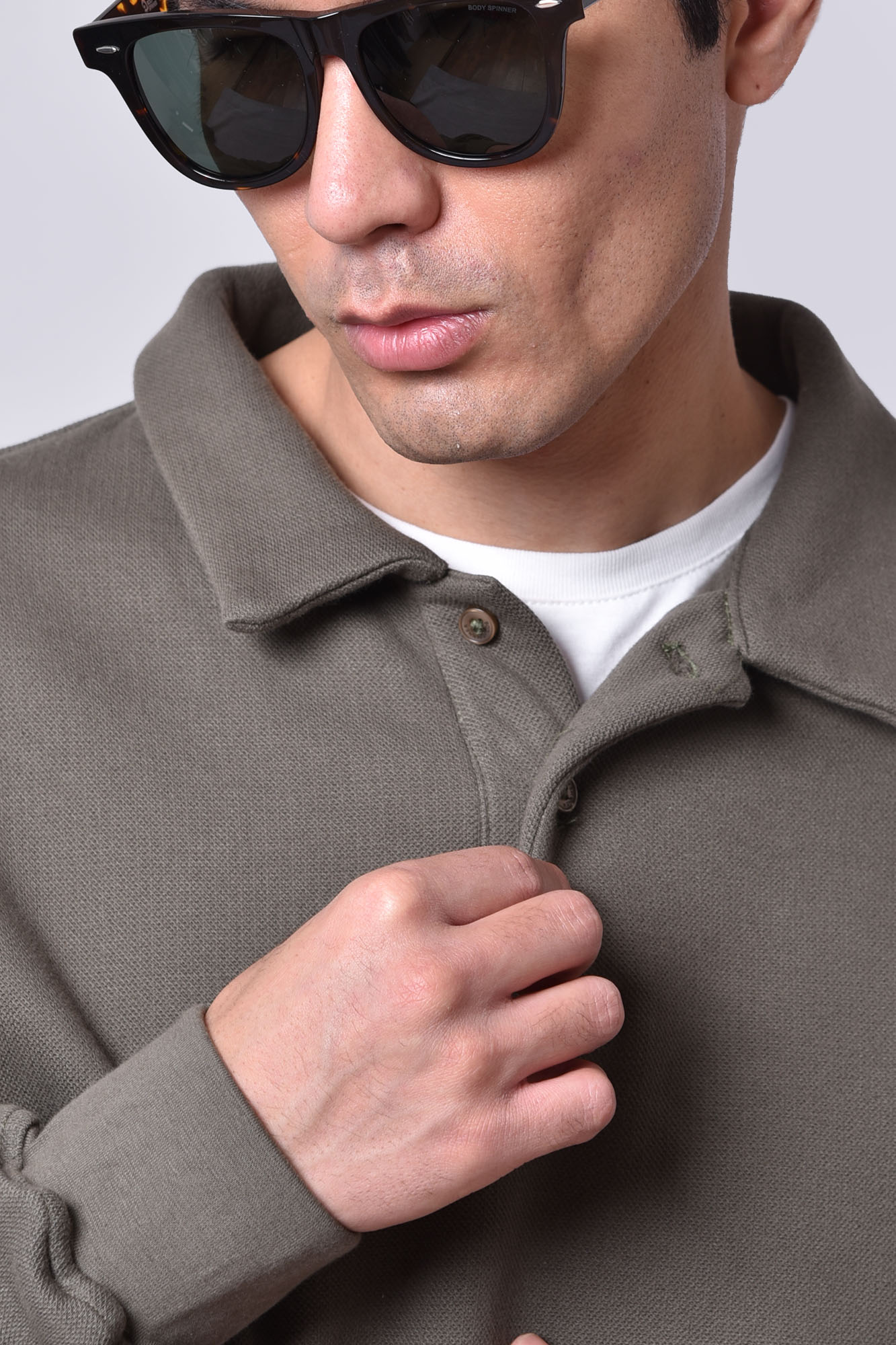 پولوشرت آستین بلند ساده