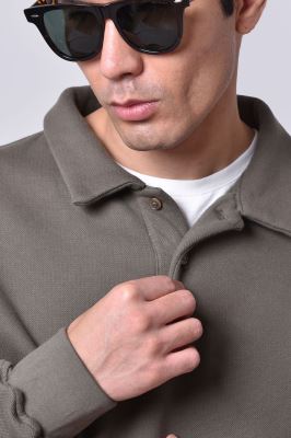 پولوشرت آستین بلند ساده