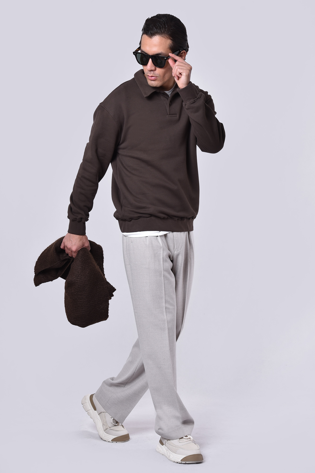 پولوشرت آستین بلند ساده