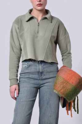 سوئیشرت نیم زیپ ساده