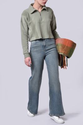 سوئیشرت نیم زیپ ساده