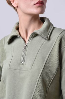 سوئیشرت نیم زیپ ساده