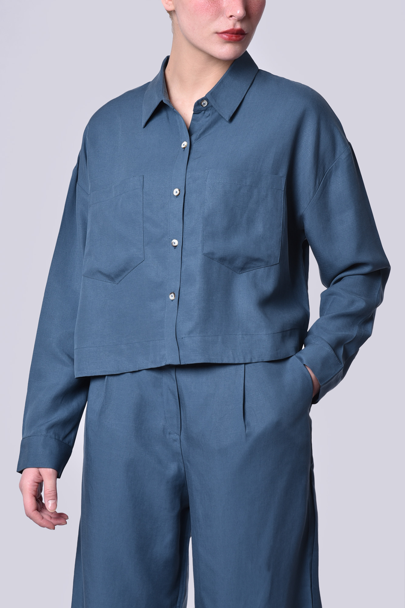 شومیز آستین بلند ساده