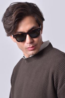 بافت یقه گرد ساده