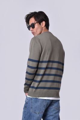 بافت یقه گرد راه راه