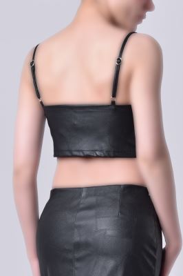 تاپ پیراهنی چرم