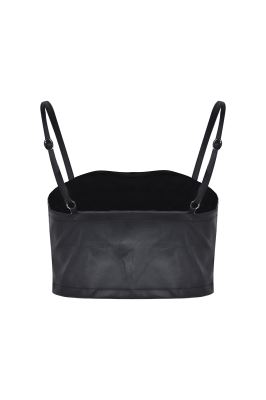 تاپ پیراهنی چرم