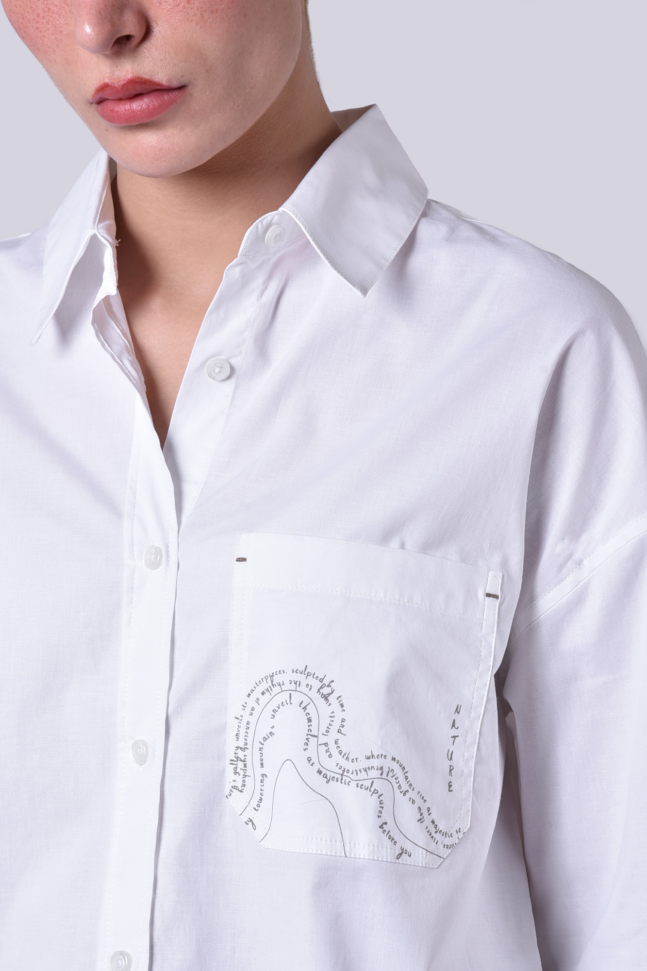 شومیز آستین بلند چاپی