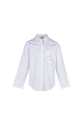 شومیز آستین بلند چاپی