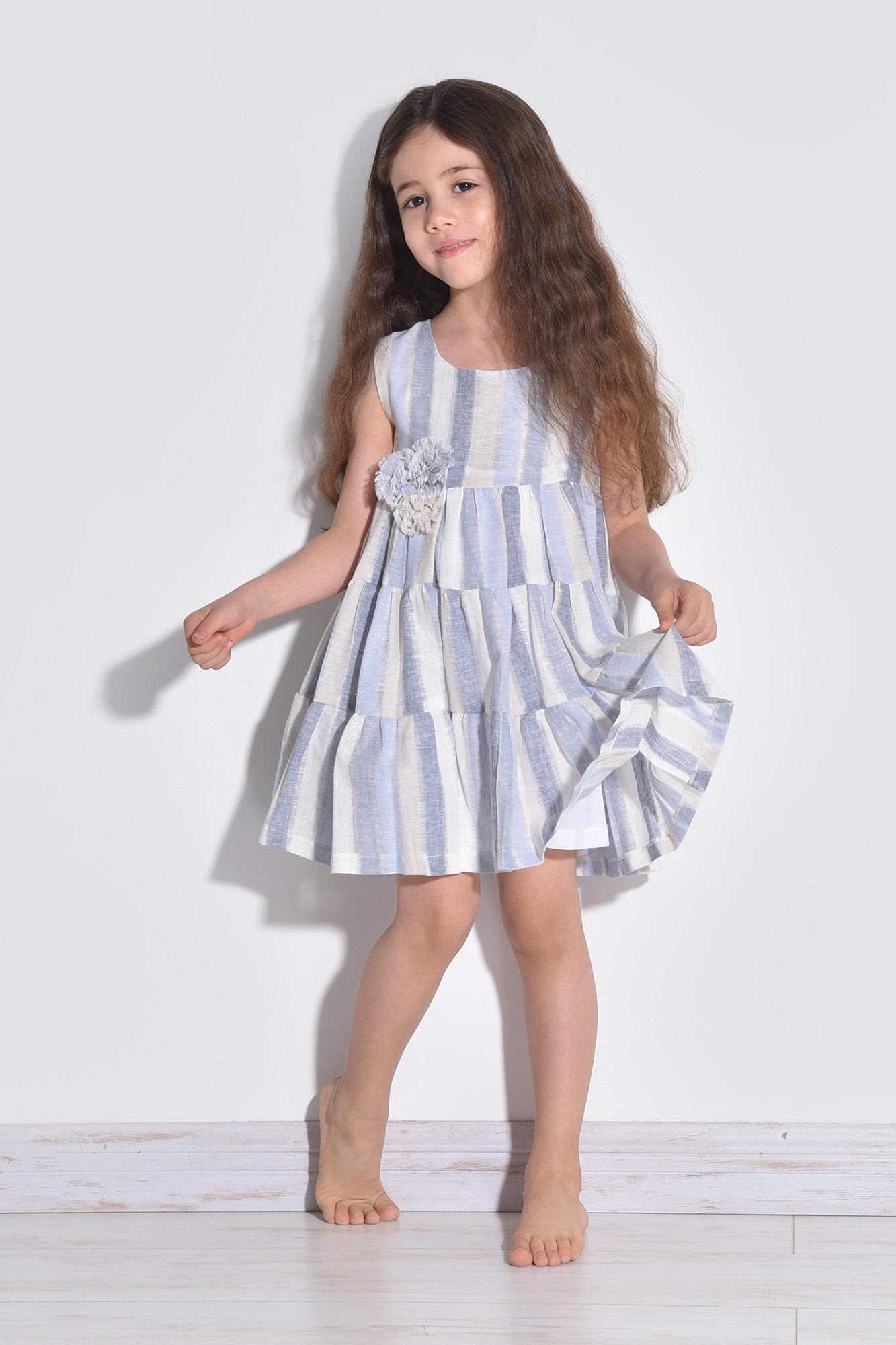 پیراهن کوتاه لینن دخترانه