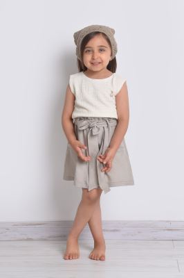 دامن کوتاه لینن دخترانه