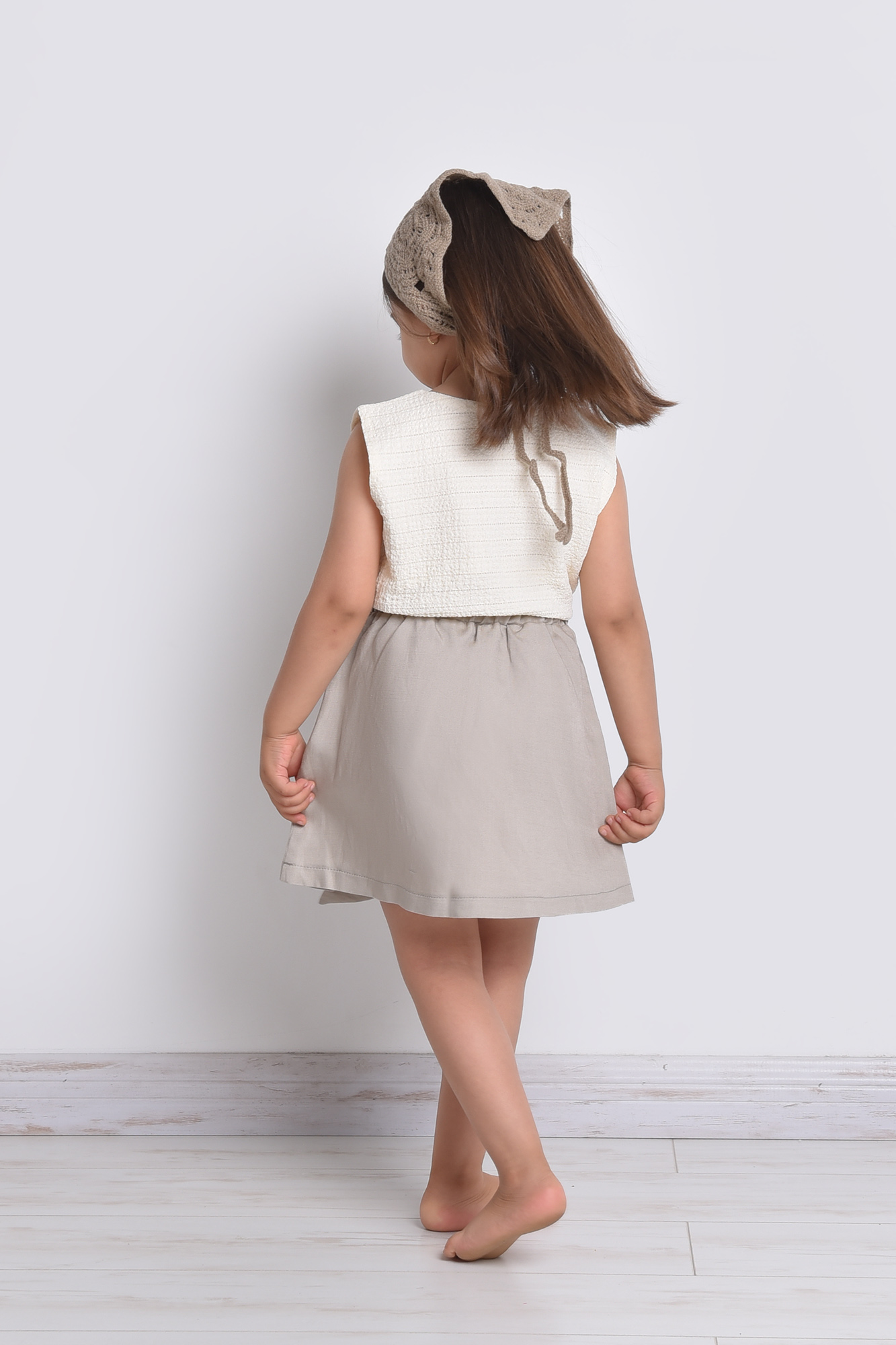 دامن کوتاه لینن دخترانه