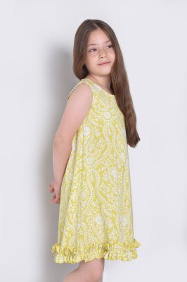 پیراهن کوتاه طرحدار دخترانه