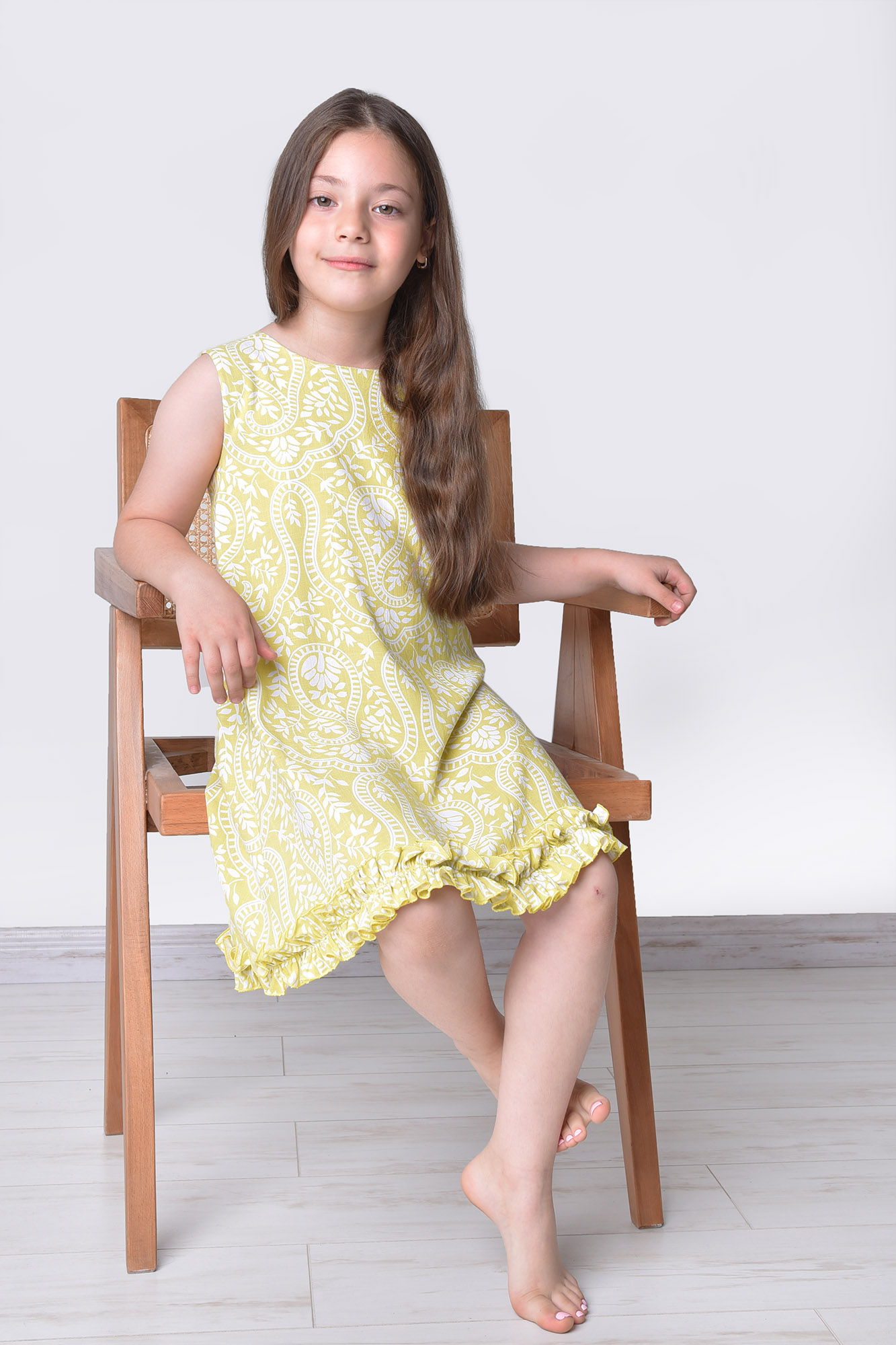 پیراهن کوتاه طرحدار دخترانه