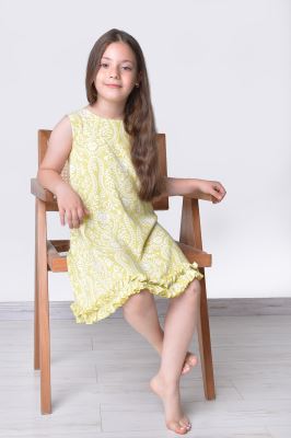 پیراهن کوتاه طرحدار دخترانه