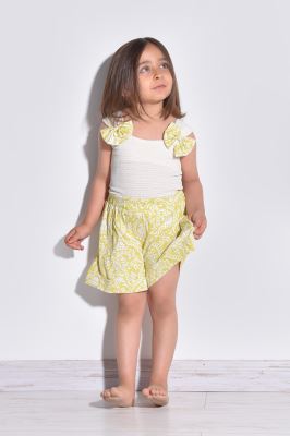 شلوارک پارچه ای طرحدار دخترانه