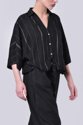 شومیز آستین کوتاه لینن