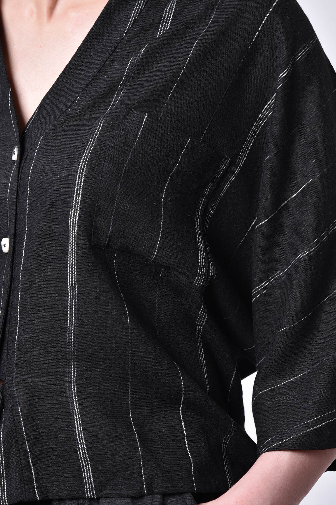 شومیز آستین کوتاه لینن