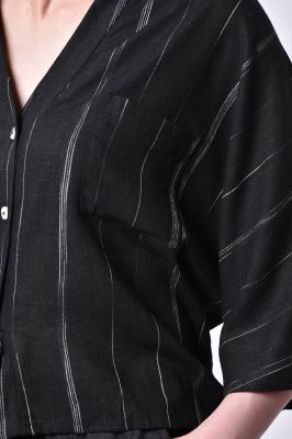 شومیز آستین کوتاه لینن