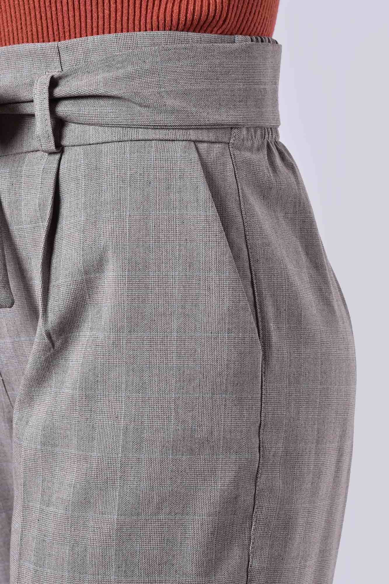 شلوار پارچه ای چهارخانه