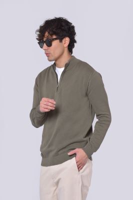 پلیور بافت نیم زیپ