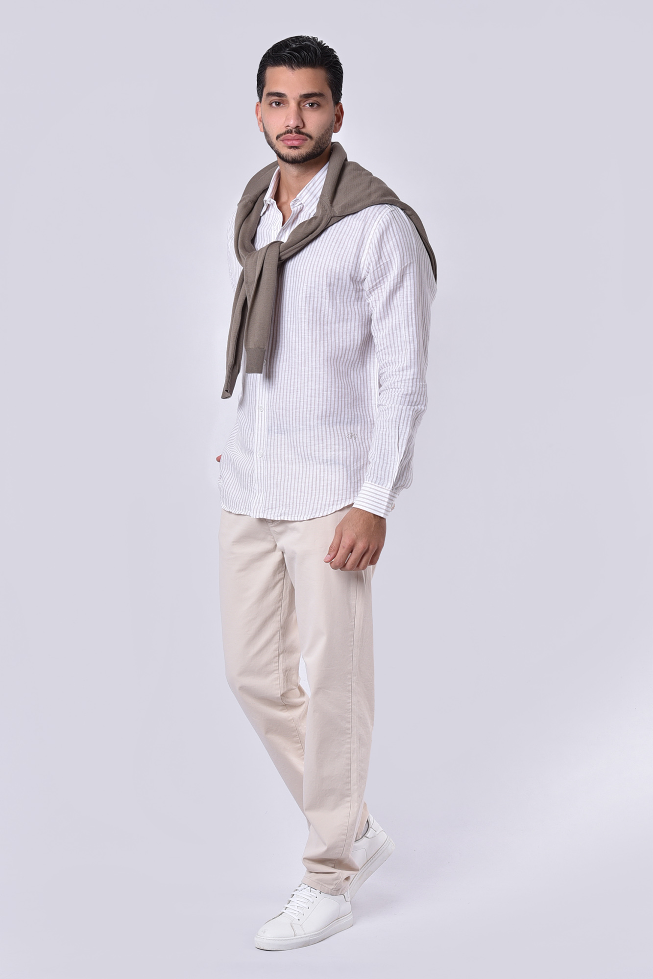 پیراهن آستین بلند لینن