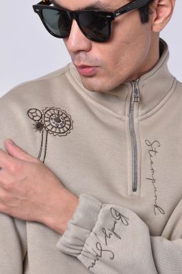 سوئیشرت نیم زیپ گلدوزی