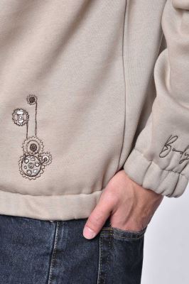 سوئیشرت نیم زیپ گلدوزی