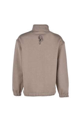 سوئیشرت نیم زیپ گلدوزی