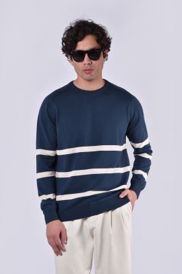 بافت یقه گرد راه راه