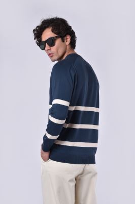 بافت یقه گرد راه راه